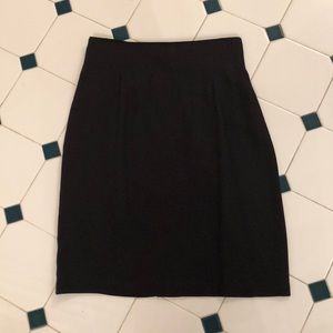 Midi black a line skirt